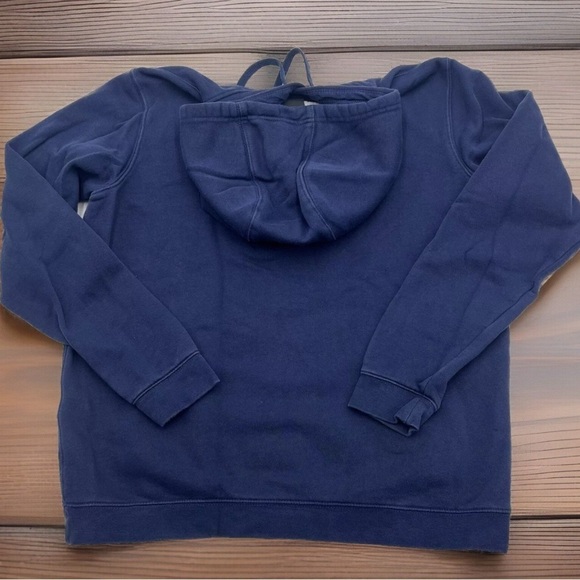 Nike Side Swoosh Hoodie Men’s M Navy Blue Sweatshirt Fleece Pullover **READ - Picture 2 of 7